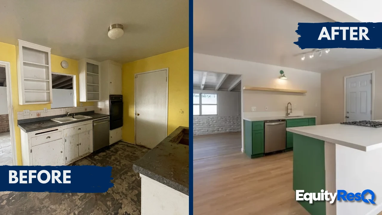 Before and after renovation