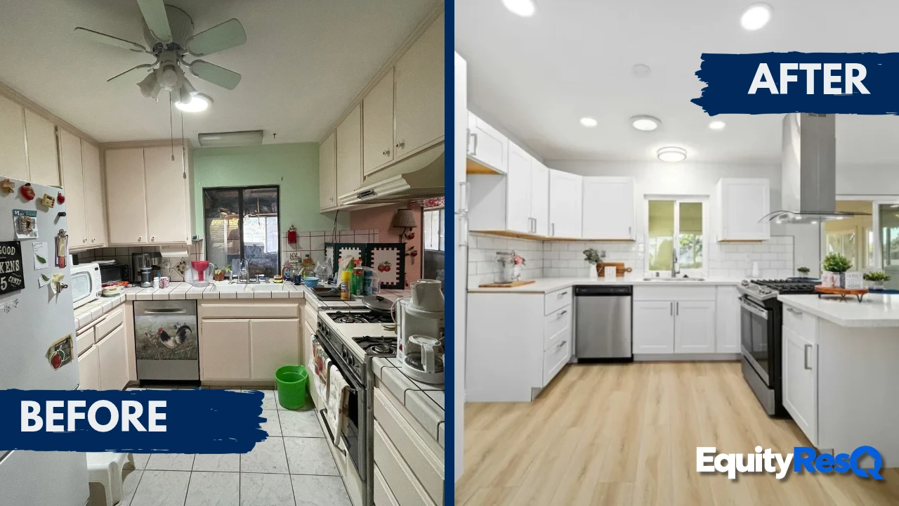 Before and after renovation
