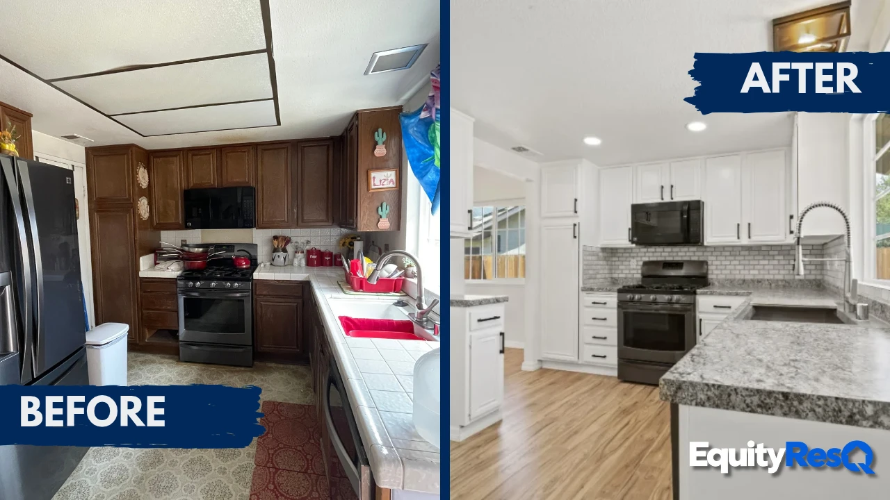 Before and after renovation